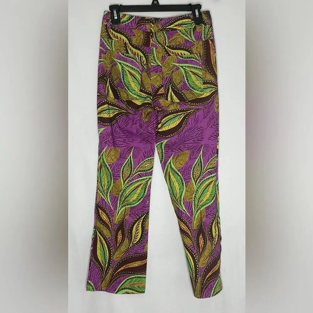 NWOT Zara purple floral linen pants